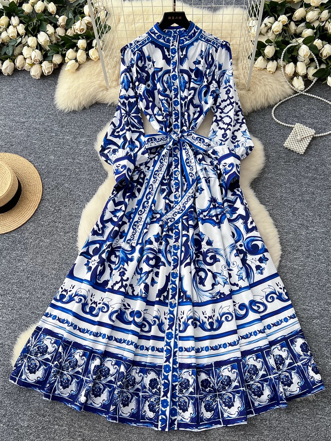 Always on the go print dress ED154 images